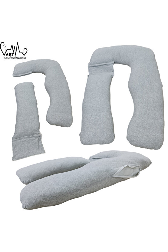 5 Farklı Bölge Destekli Hamile Ve Emzirme Yastığı (iç astarlı) (kol buşluklu) (U ve L şekli)