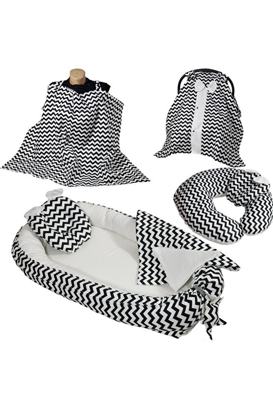 Babynest Puset Örtüsü Ortopedik Puset Minderi Ve Araba Minderi Emzirme Örtüsü 10 Lu Set