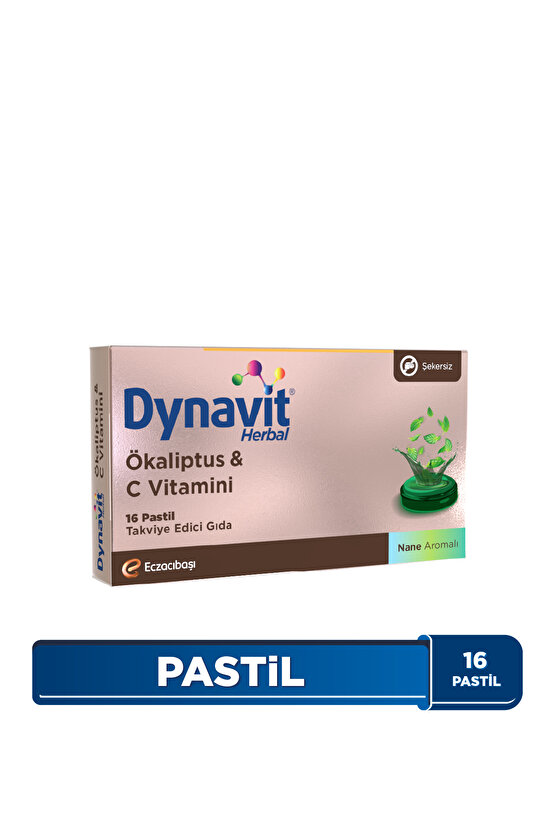 Herbal Ökaliptus & C Vitamini 16 Pastil - Bağışıklık - Ökaliptus, C Vitamini