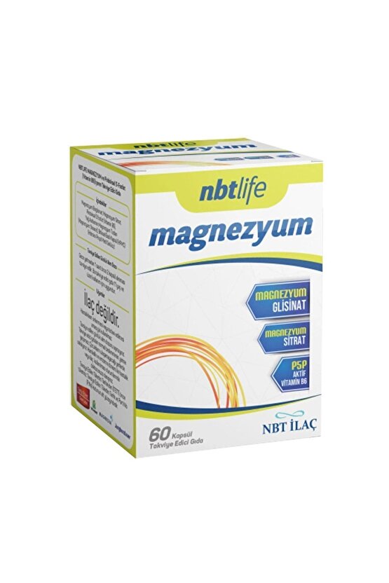 Nbt Life Magnezyum P5p Vitamin B6 Içeren 60 Kapsül