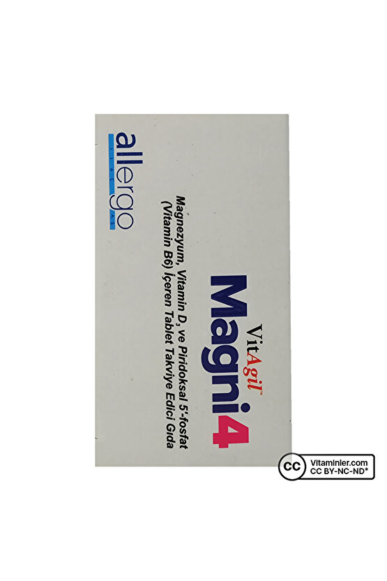 Vitagil Magni4 Magnezyum Vitamin D3 P5p 60 Tablet - Aromasız