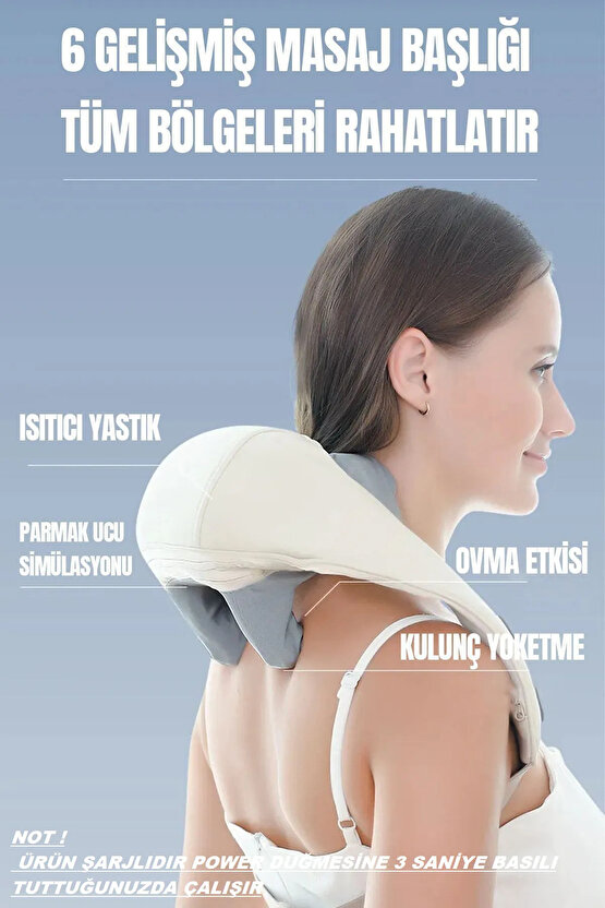 Şarjlı Masaj Aleti Şarjlı Ovmalı Ve Isıtmalı Rahatlatıcı Masaj Aleti Şarjlı Sırt Masaj Aleti