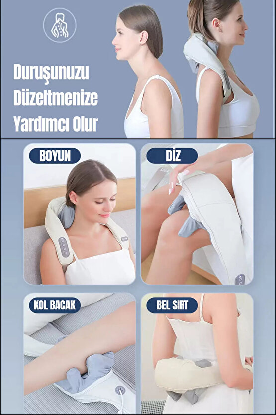 Şarjlı Masaj Aleti Şarjlı Ovmalı Ve Isıtmalı Rahatlatıcı Masaj Aleti Şarjlı Sırt Masaj Aleti