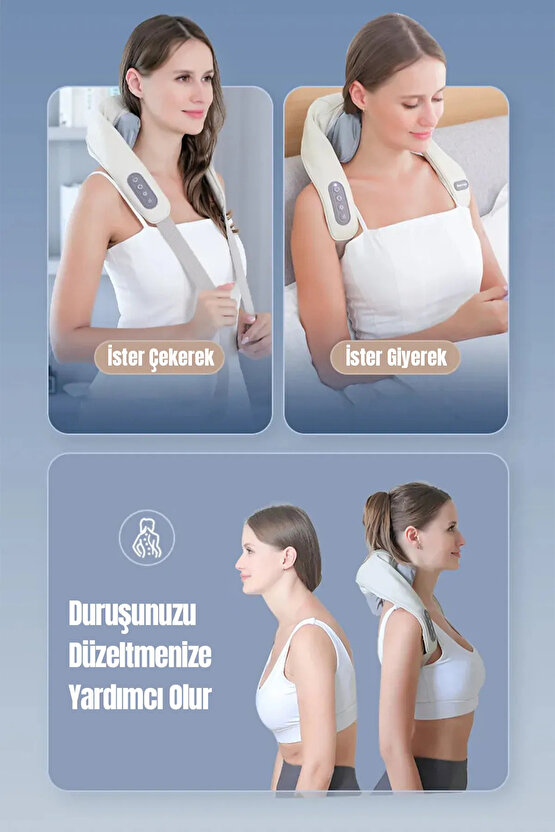 Şarjlı Masaj Aleti Şarjlı Ovmalı Ve Isıtmalı Rahatlatıcı Masaj Aleti Şarjlı Sırt Masaj Aleti