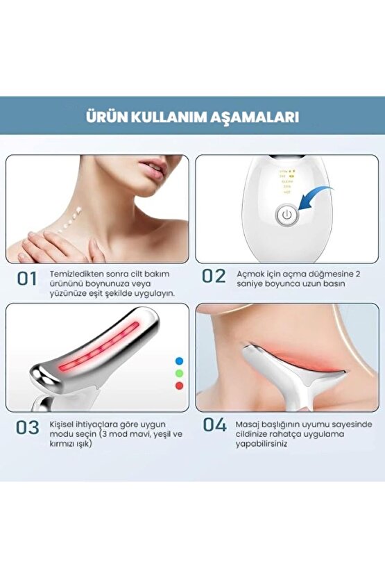 Yüz 3 Ledli Ems Güzellik Cihazı(GIDI,SARKMA, SİVİLCE, YÜZ GENÇLEŞTİRME CİHAZI)