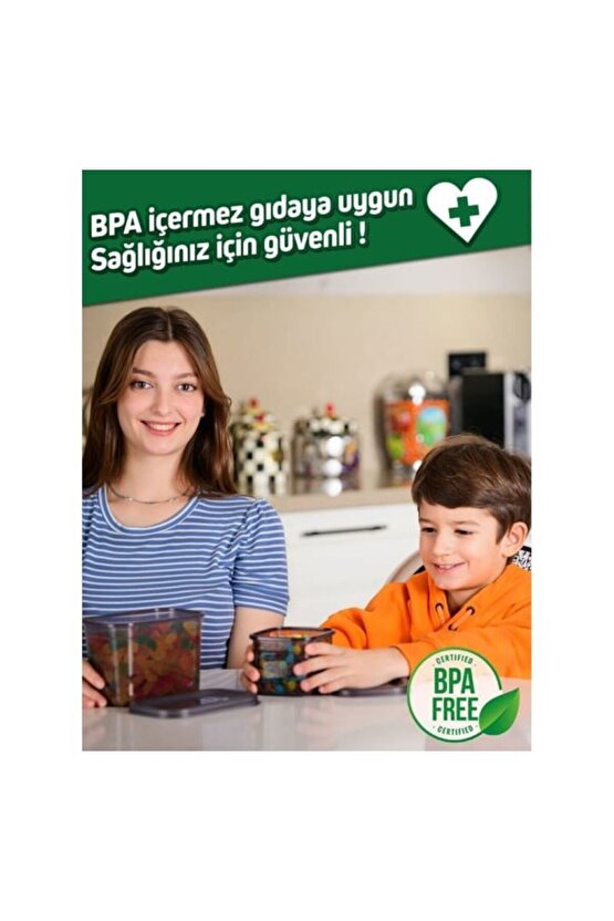 1700 ml 12 Set Jumbo Boy Kırılmaz Bakliyat Saklama Kabı