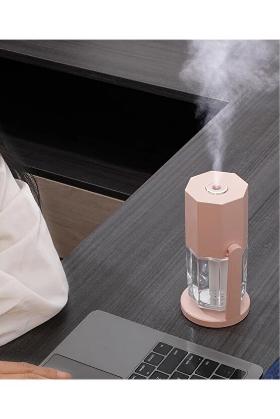 360 Derece Dönebilen USB Şarjlı Hava Nemlendirici Buhar Makinesi