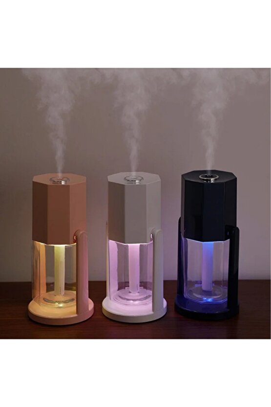 360 Derece Dönebilen USB Şarjlı Hava Nemlendirici Buhar Makinesi