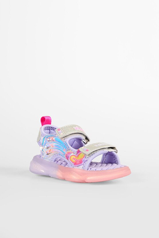 Can Bebe Işıklı Phylon Sandalet Lila