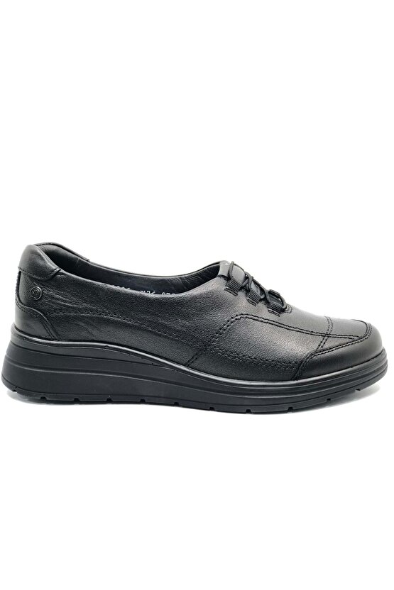 Hefa Hakiki Deri Ortopedik Comfort Kadın Casual Ayakkabı SİYAH