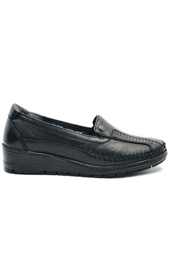 Morıza Hakiki Deri Ortopedik Comfort Kadın Casual Ayakkabı SİYAH