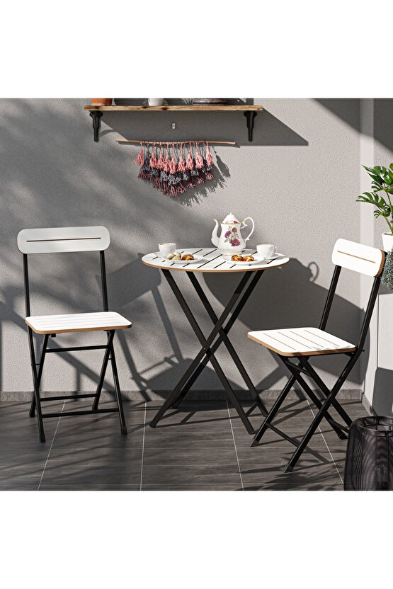 Masa Sandalye Bahçe Bistro Takım Yuvarlak