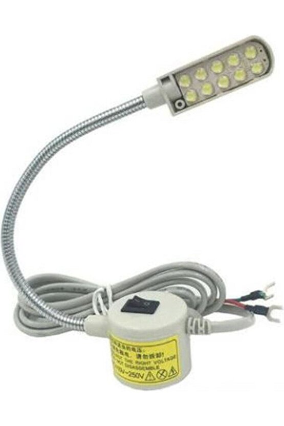 Spiral Dikiş Makinası Lambası Mıknatıslı 10 Ledli