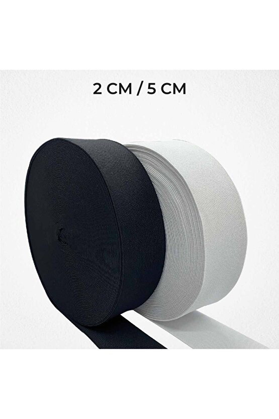 5 Cm 25 Metre Siyah Süper Dokuma Bel Don Paça Lastiği Geniş Lastik Lateks Ürün