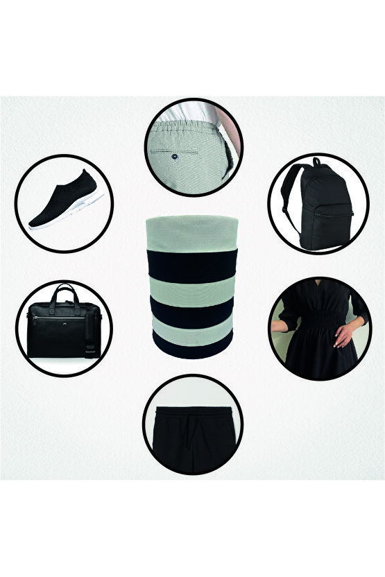 5 Cm 25 Metre Siyah Süper Dokuma Bel Don Paça Lastiği Geniş Lastik Lateks Ürün