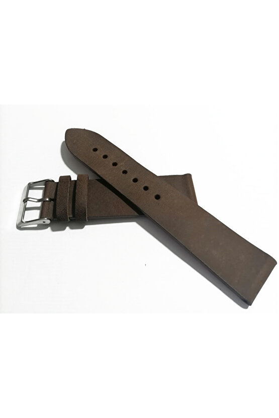 &Her Saate Uyumlu Hakiki Grizi Deri Saat Kordonu 20  mm  (35)