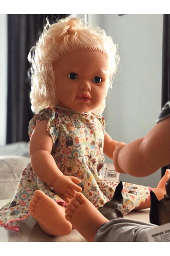 Gamze Türkçe Konuşan Gözleri Kapanan (Gövde Hariç) Kız Et Bebek 60 Cm Karışık Elbise
