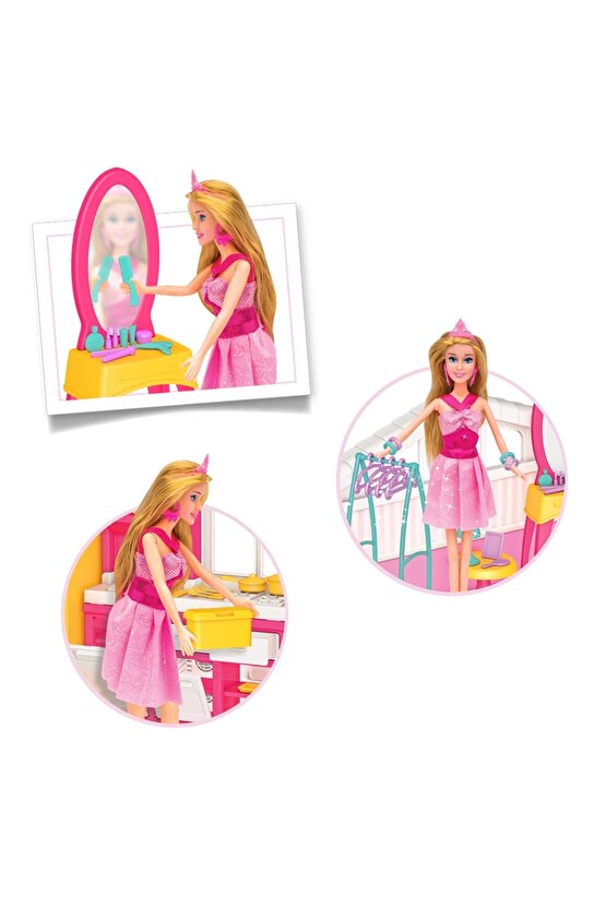 Lindanın Evi 2 Katlı - Ev Oyuncak - Lindanın Ev Seti - Barbie Ev Seti