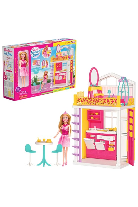 Lindanın Evi 2 Katlı - Ev Oyuncak - Lindanın Ev Seti - Barbie Ev Seti