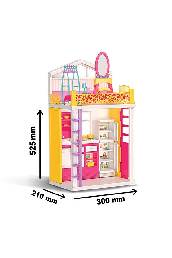 Lindanın Evi 2 Katlı - Ev Oyuncak - Lindanın Ev Seti - Barbie Ev Seti