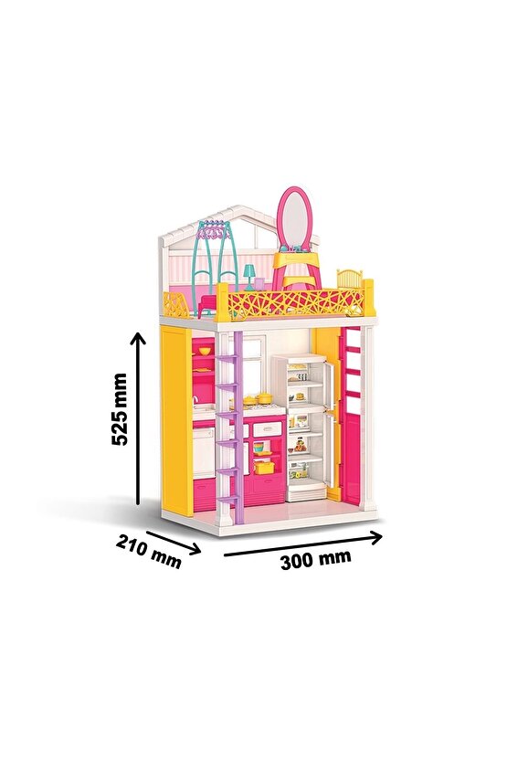 Lindanın Evi 2 Katlı - Ev Oyuncak - Lindanın Ev Seti - Barbie Ev Seti