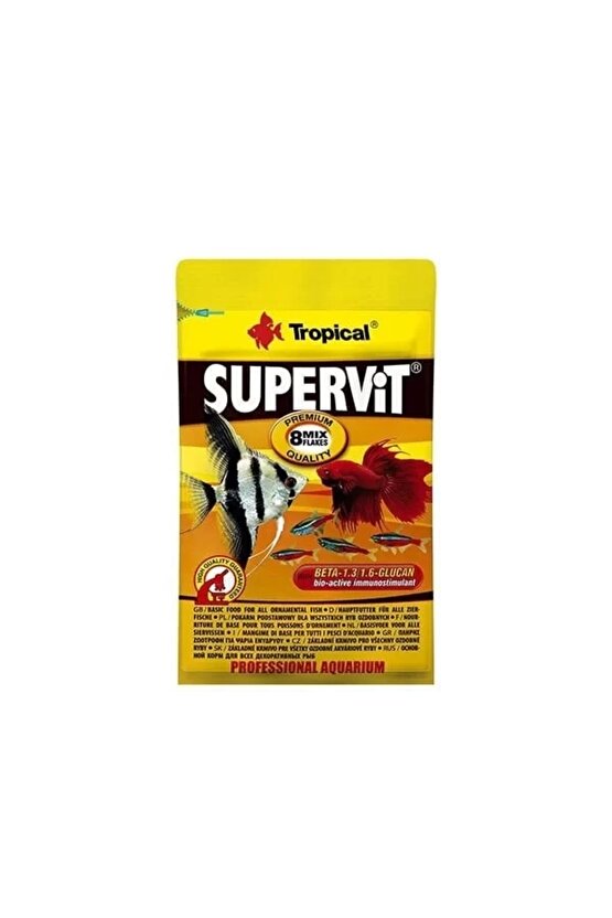 Süpervit Flakes Üniversal Pul Balık Yemi 12 Gr