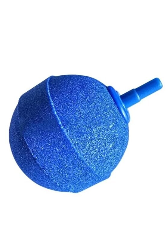 Akvaryum Yuvarlak Hava Taşı Mavi 4 Cm