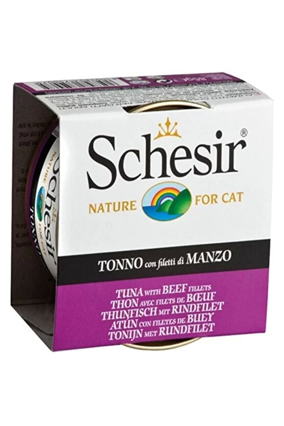 Ton Balık ve Sığır Etli Jöleli Konserve Kedi Maması 85 Gr