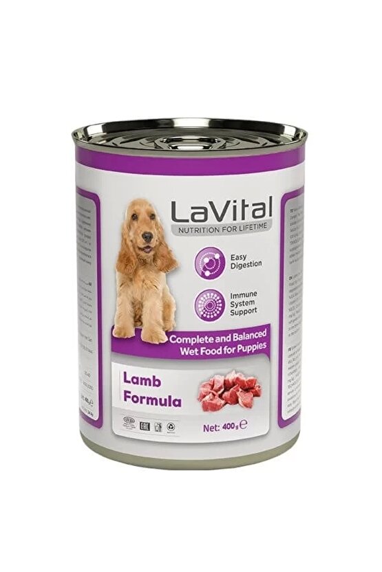 Lavital Puppy Kuzulu Bağışıklık Sistemi Destekleyici Yavru Köpek Konservesi 400 Gr