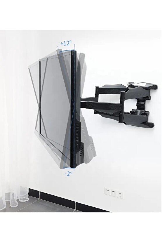 Telefunken Ledtv Hareketli Duvar Askı Aparatı Nbp5 32-60 Full Motion Ince Güçlendirilmiş Sağlam