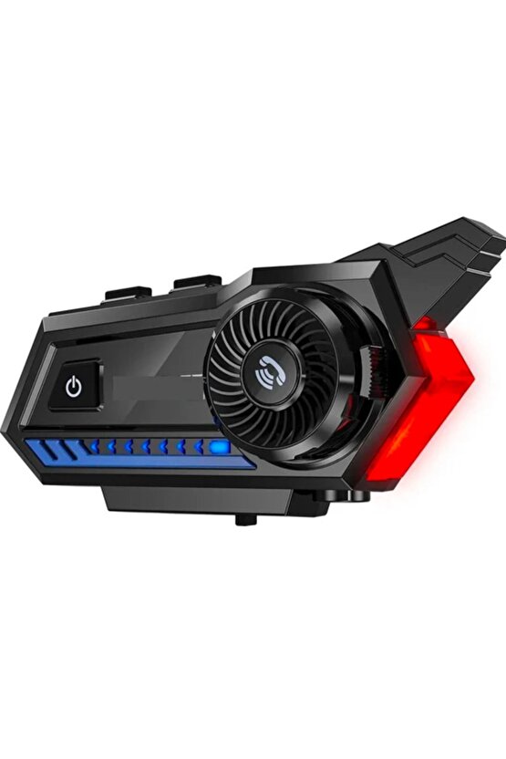 Bt57 Bluetooth Bt 5.3 + Edr Ikaz Işık Modlu Motosiklet Kask Kulaklık Intercom BT57