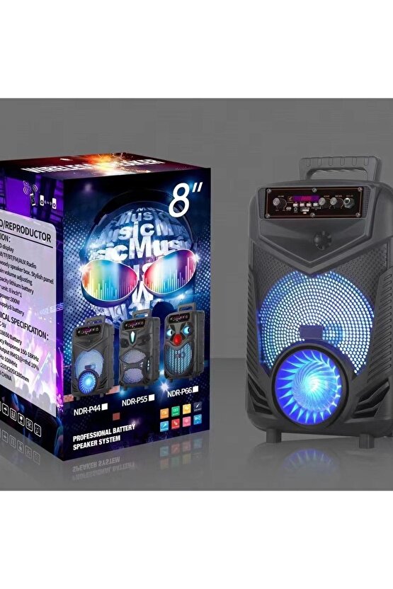 KARAOKE MİKROFONLU BLUETOOTH HOPARLÖR FM RADYO SD KART USB GİRİŞLİ TAŞINABİLİR ŞARJLI SPEAKER