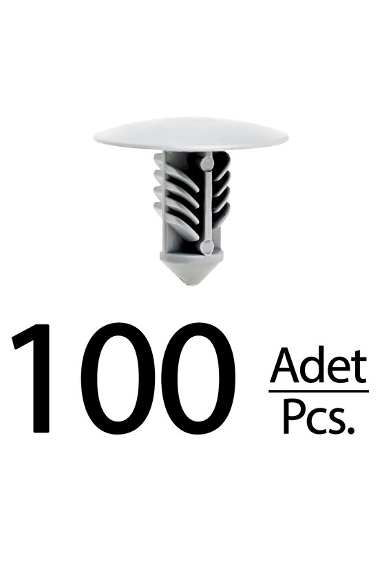 Renault Megane, Nissan için Kaput Keçe Klipsi- Gri- 100 Adet