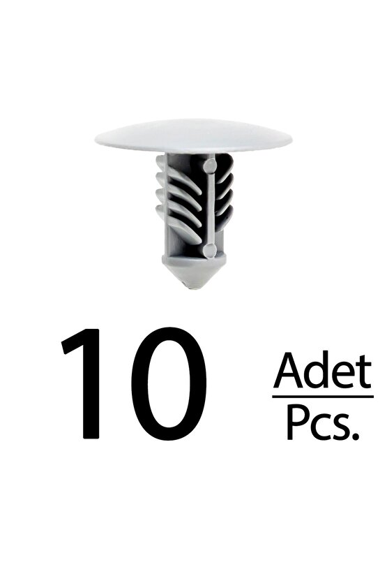 Renault Megane, Nissan için Kaput Keçe Klipsi- Gri- 10 Adet