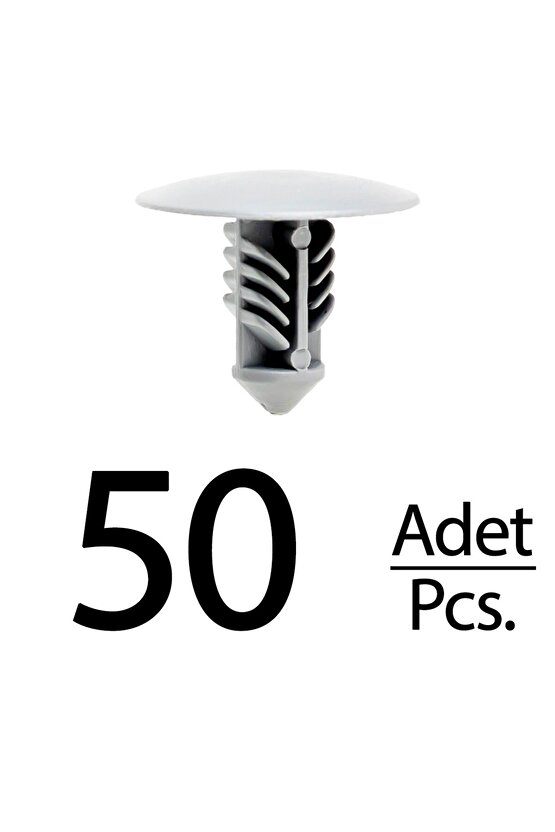 Renault Megane, Nissan için Kaput Keçe Klipsi- Gri- 50 Adet