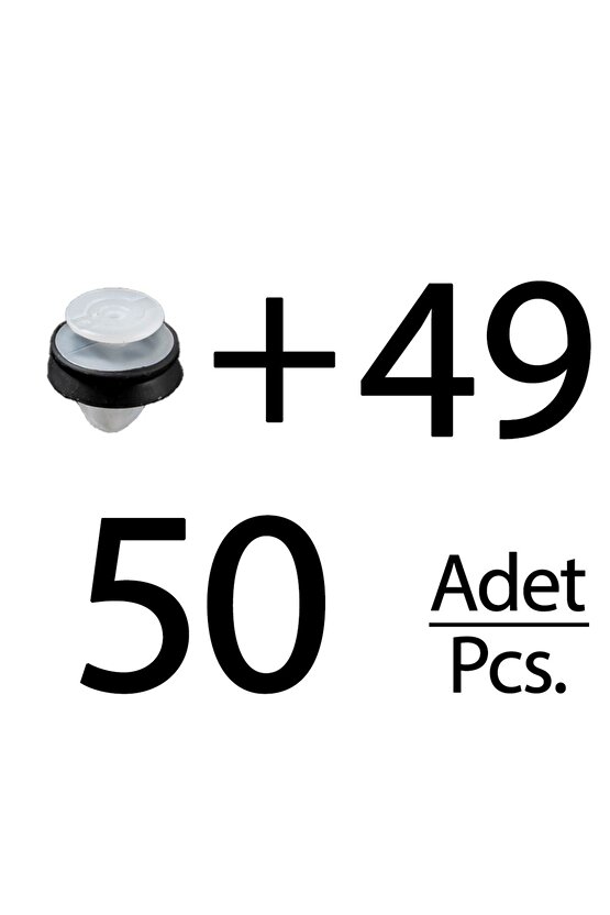 Peugeot, Citroen, Renault, Fiat, Lancia, DS için Döşeme Klipsi- 50li