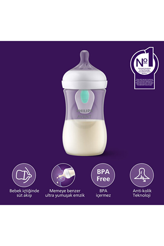 Scy67301 Natural Response Pp Antikolik Biberon 260 ml 3-6 Ay