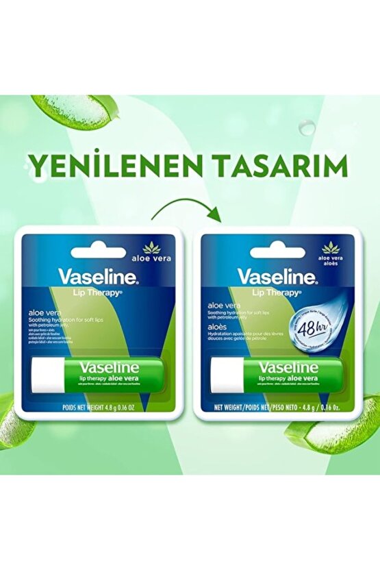 Vaseline Lip Therapy Dudak Bakım Kremi Aloe Vera 4.8 Gr