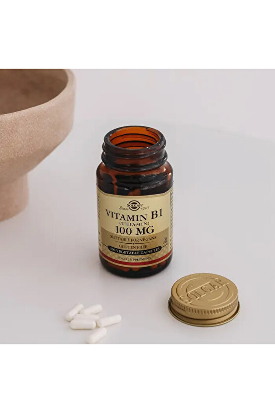 Vitamin B1 Thiamin 100 mg 100 Vegetable Kapsül