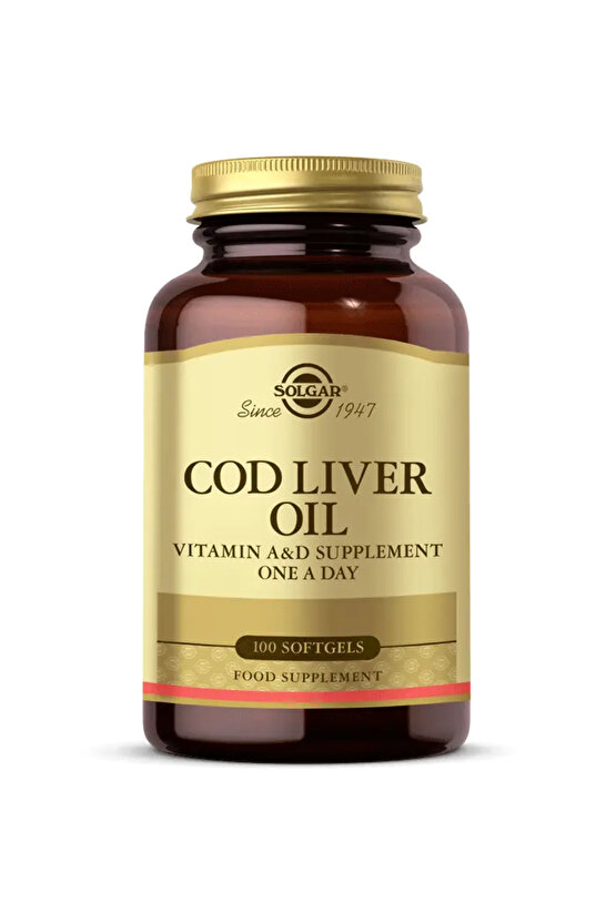 Cod Liver Oil 100 Kapsül - (SKT: 052027)