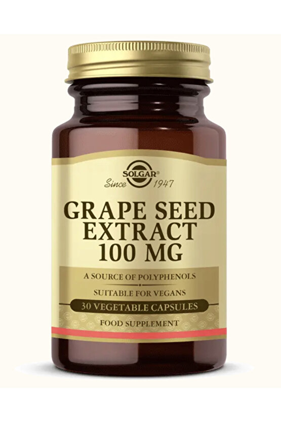 Grape Seed Extract 100 mg 30 Kapsül - (SKT: 082027)