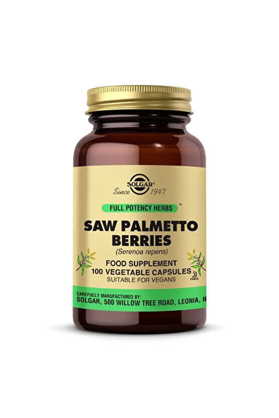 Saw Palmetto Berries 100 Kapsül - (SKT: 112027)