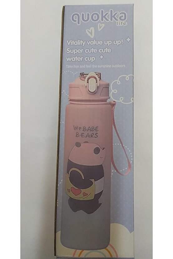 Taros Stickerli Tritan Ayı Figürlü Motivasyon Matarası 800 ml