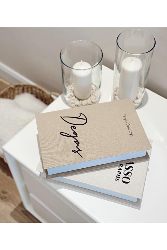 2li Kumaş Kaplı Dekoratif Kitap Kutusu Seti