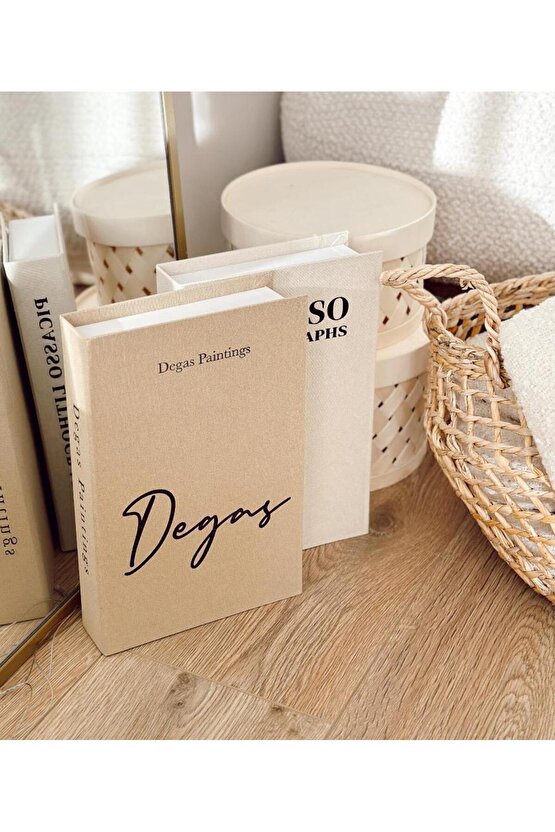 2li Kumaş Kaplı Dekoratif Kitap Kutusu Seti