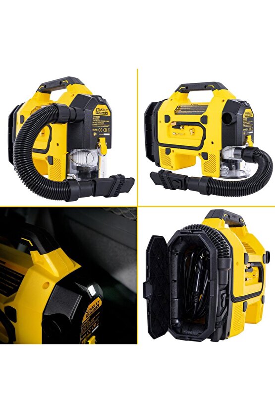 SXVI02001 12V18V 160 PSI Dijital Göstergeli Lastik&Yatak Şişirme+Araç Süpürgesi (Akü Dahil