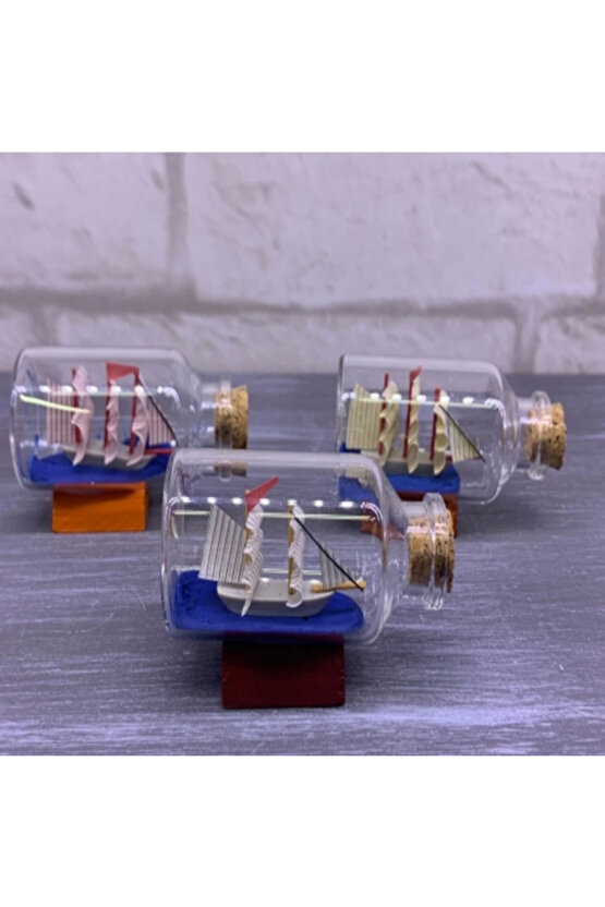 Orta Boy Şişe İçerisinde Gemi Maketi