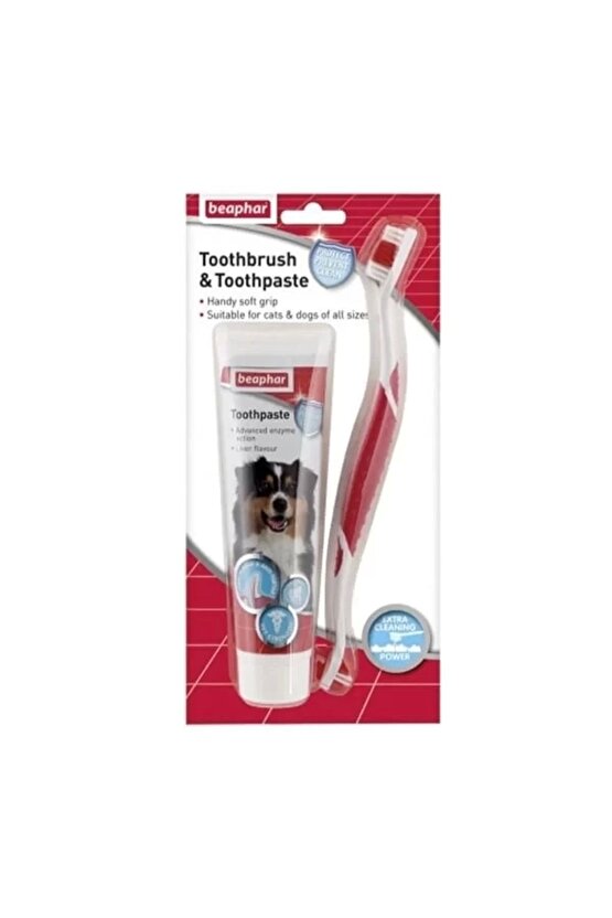 Köpek Diş Macunu ve Diş Fırçası Seti 100 Gr