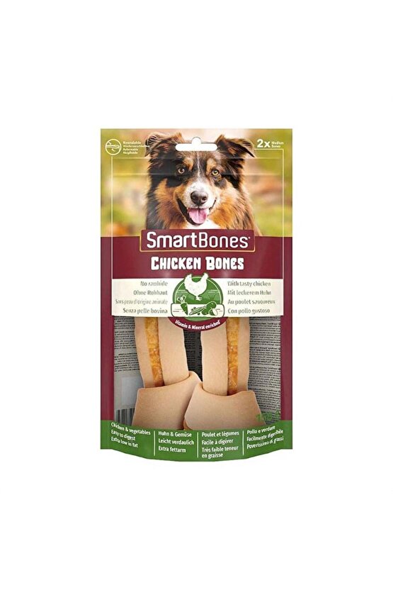 Smartbones 13 CM Tavuklu Düğüm Kemik Medium Köpek Ödülü 2li