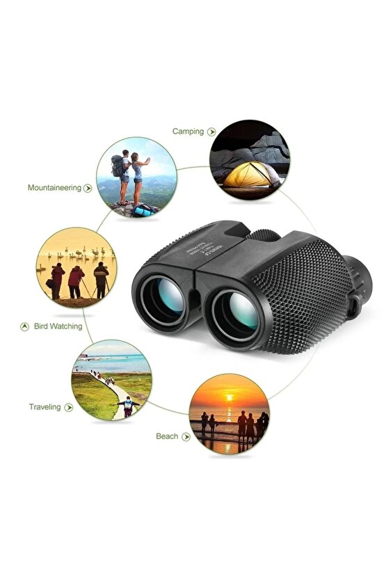 10x25 Kompakt Dürbün Yüksek Güçlü Açık Spor Teleskop Cep Kapsamı Konser Seyahat Çocuklar İçin Hediye